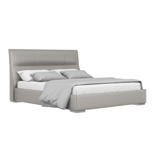 Elegant Queen/King Size Bed KD8001 with Modern Headboard Design