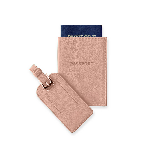 Leather Luggage Tag & Passport Case Set – Travel in Style