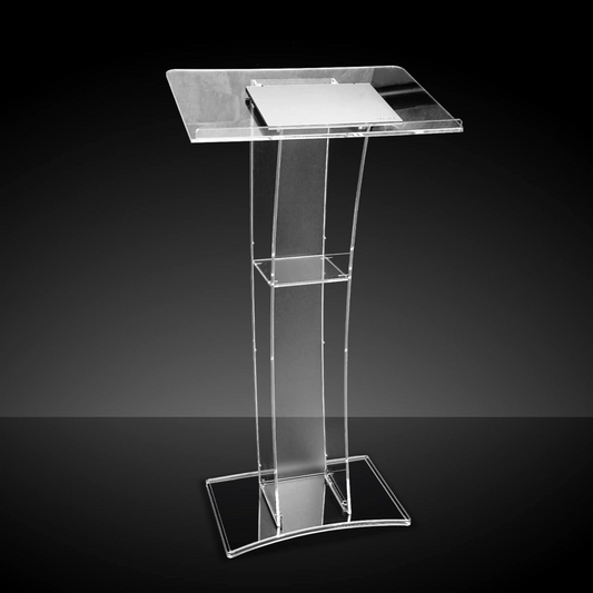 Clear Acrylic Adjustable Welcome Podium Stand
