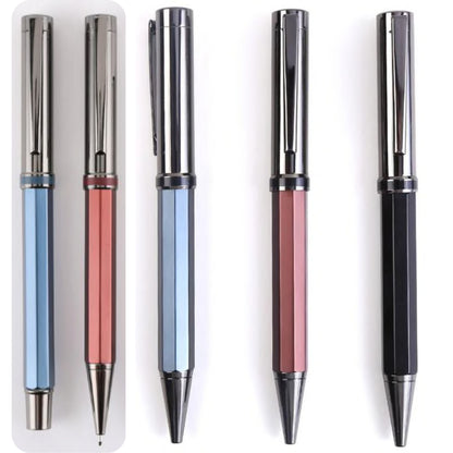Classic Hexagon-Shaped Metal Ballpoint Pen for Gifting and Promotions