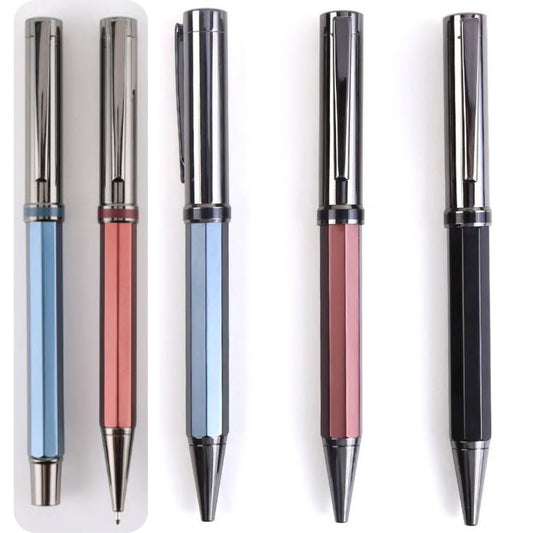 Classic Hexagon-Shaped Metal Ballpoint Pen for Gifting and Promotions