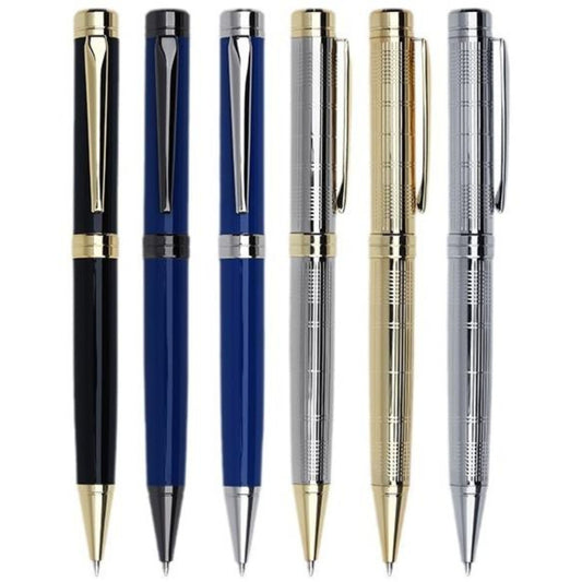 Elite Chrome, Gun Black, and Gold Metal Ballpoint Pen for Men