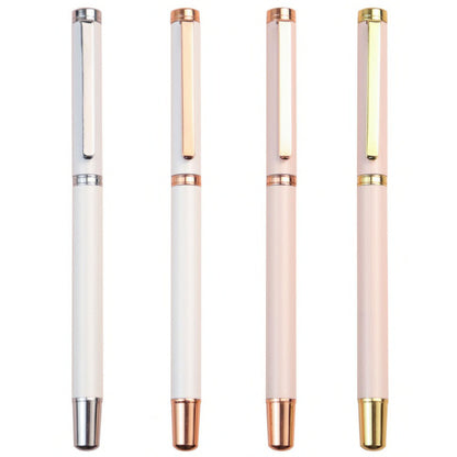Charming Pink and White Lady Ballpoint Pen for Elegant Writing