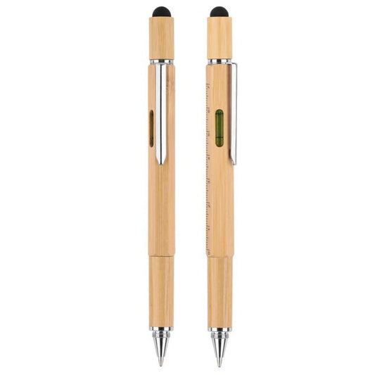 4-in-1 Multifunction Ballpoint Pen with Stylus, Ruler, Level & Screwdriver