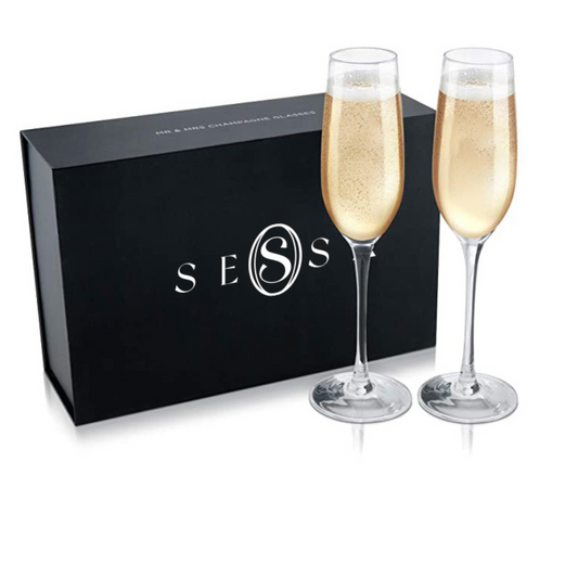 Personalized Martini & Champagne Glass Set with Custom Branding