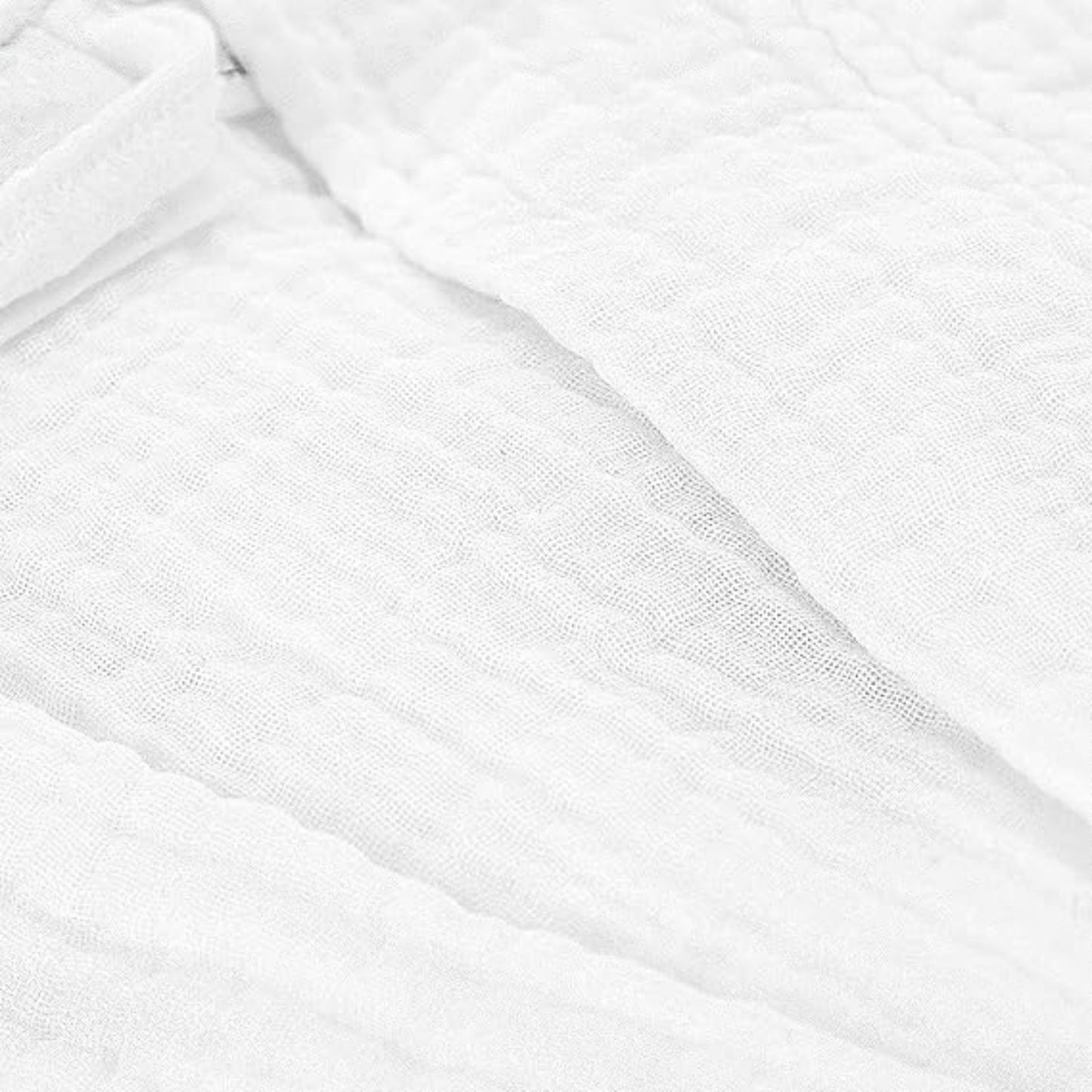 White Muslin Robe – Lightweight, Breathable, and Luxurious