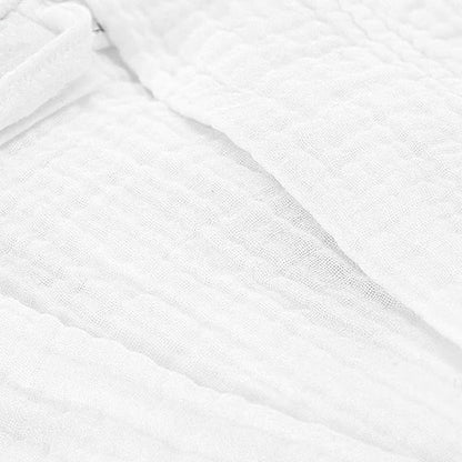 White Muslin Robe – Lightweight, Breathable, and Luxurious
