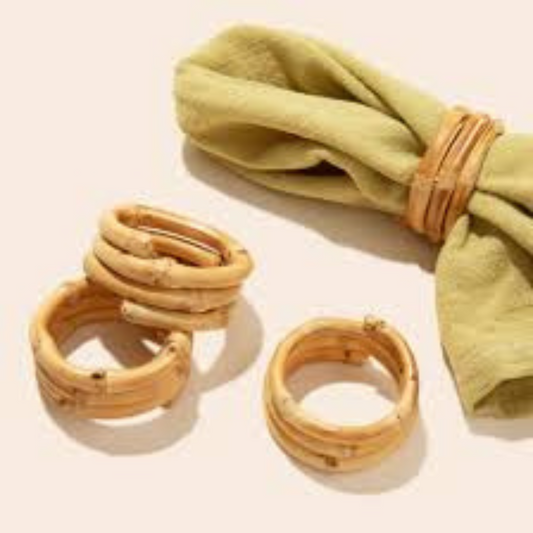 Metal and Bamboo Napkin Ring – 1.97 Inch