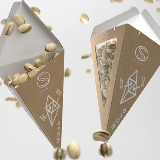 Eco-Friendly Cone-Shaped Nuts Packaging – Sustainable & Convenient Snack Holder