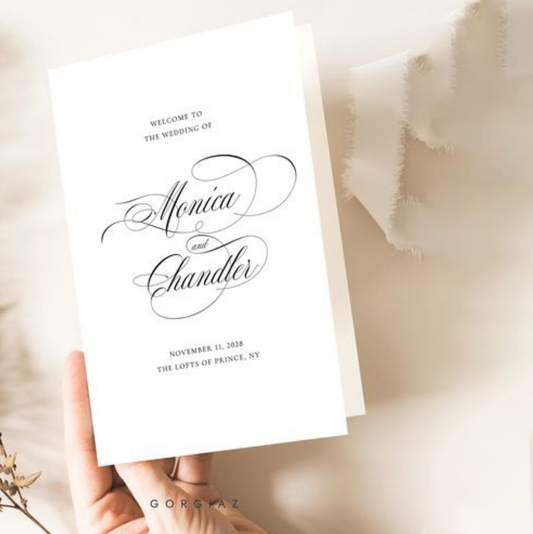 Elegant Wedding Program Booklets