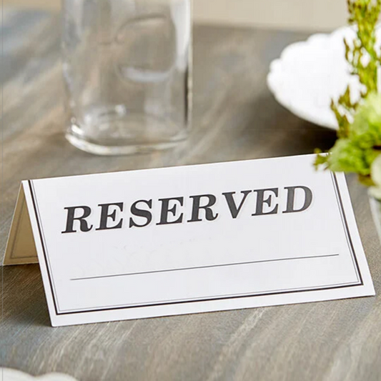 Stylish Table Tent & Reservation Card