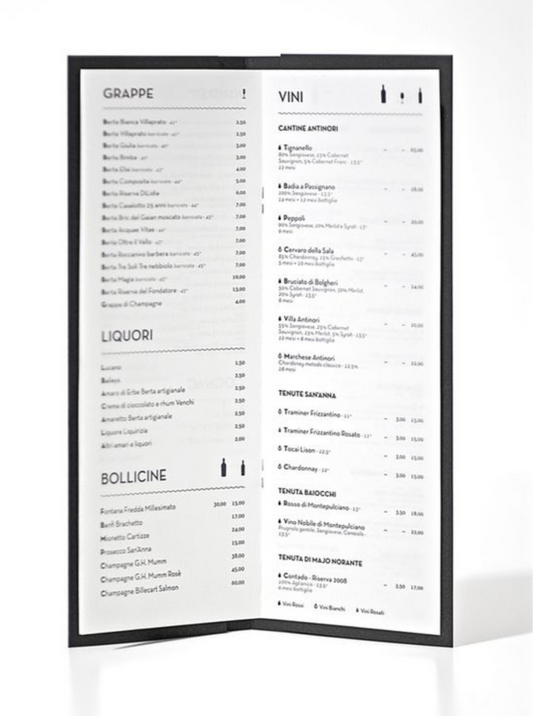 Premium Customizable Menu Cards