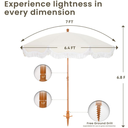 Windproof & UV-Resistant Pool Umbrella – Rust-Resistant Design
