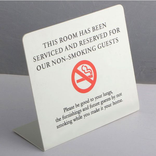 Metal No Smoking Sign – Debossed Print for Hotels & Offices