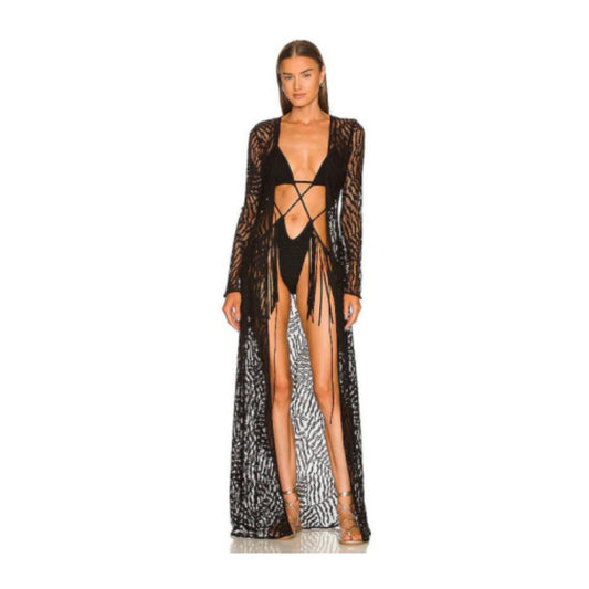 Ryland Robe – Sheer Lace Long Beach Cover-Up