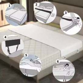 Adjustable Twin to King Bed Converter Kit with Secure Strap
