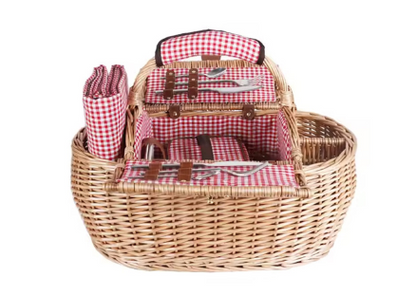 Luxury Handmade Wicker Picnic Basket – Elegant & Durable Design