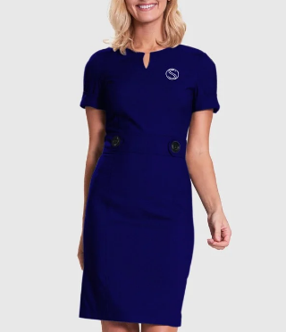 Ladies' Jane Dress – Navy Blue Professional Workwear