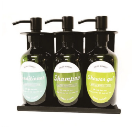 Wall-Mounted Matte Black Green Bottle Dispensers – Lockable & Stylish