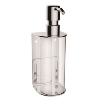 Transparent Wall-Mounted Toiletry Dispenser - Refillable & Space-Saving