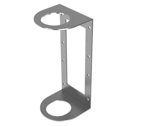 Wall Mounted Toiletry Dispenser with Single Shampoo Bottle Bracket