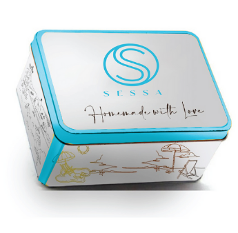 Rectangle Cookie & Chocolate Metal Tin - Durable & Stylish Storage Container