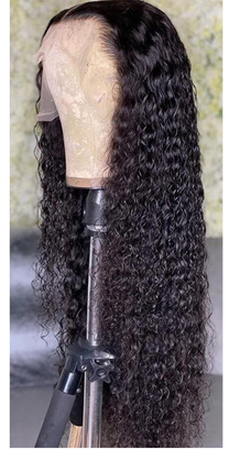 Real Human Hair Jerry Curly Lace Front Wig for Women - 180% Density