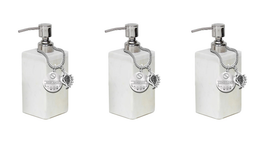Cave Stone Dispensers – Premium Set for Body Wash, Shampoo & Conditioner