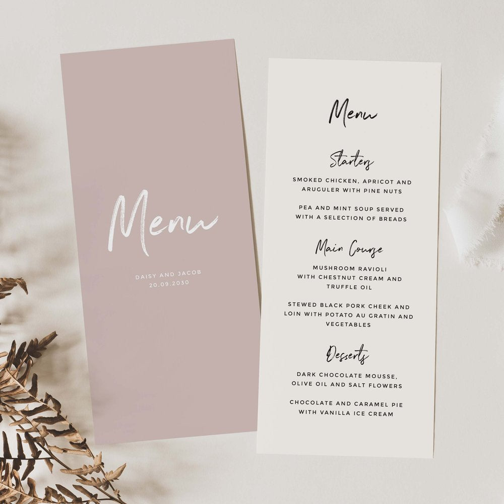 Spa Service Cards for Guest Rooms