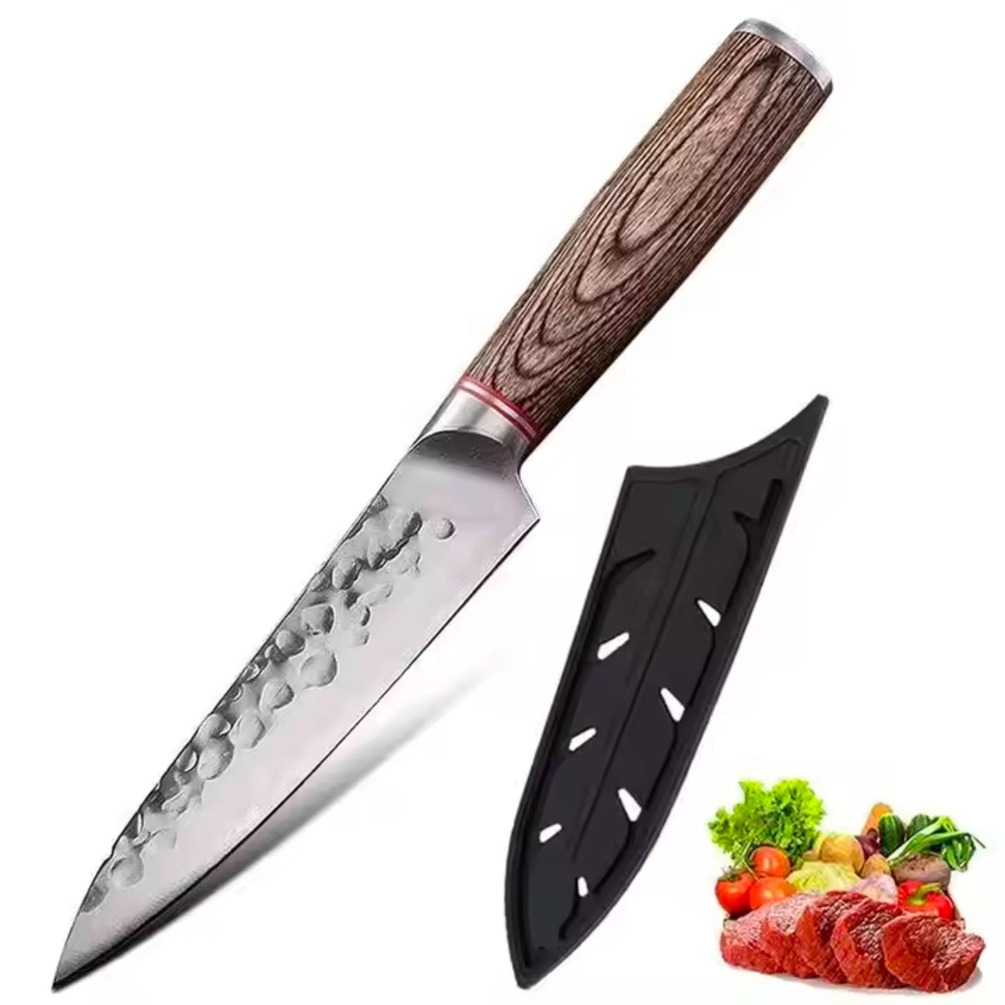 Premium Steak Knives – Stainless Steel Serrated Blades with Brown Finish