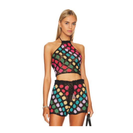 Spritz Crochet Crop Top – Boho Handmade Halter Top