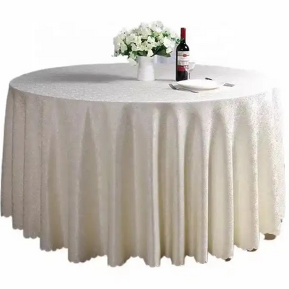 Polyester Tablecloth – 360x360cm in Red, Turquoise, Blue, White, Beige, Champagne