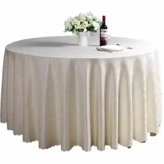 Polyester Tablecloth – 360x360cm in Red, Turquoise, Blue, White, Beige, Champagne