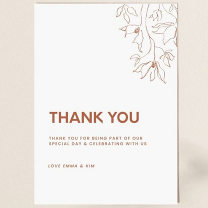 Elegant Custom Thank You Cards for Hotels & Events