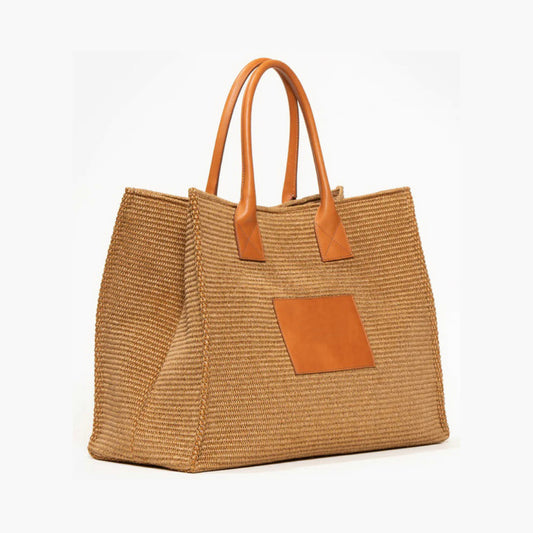 The Vania Tote – Elegant & Spacious Travel Bag with Leather Strap