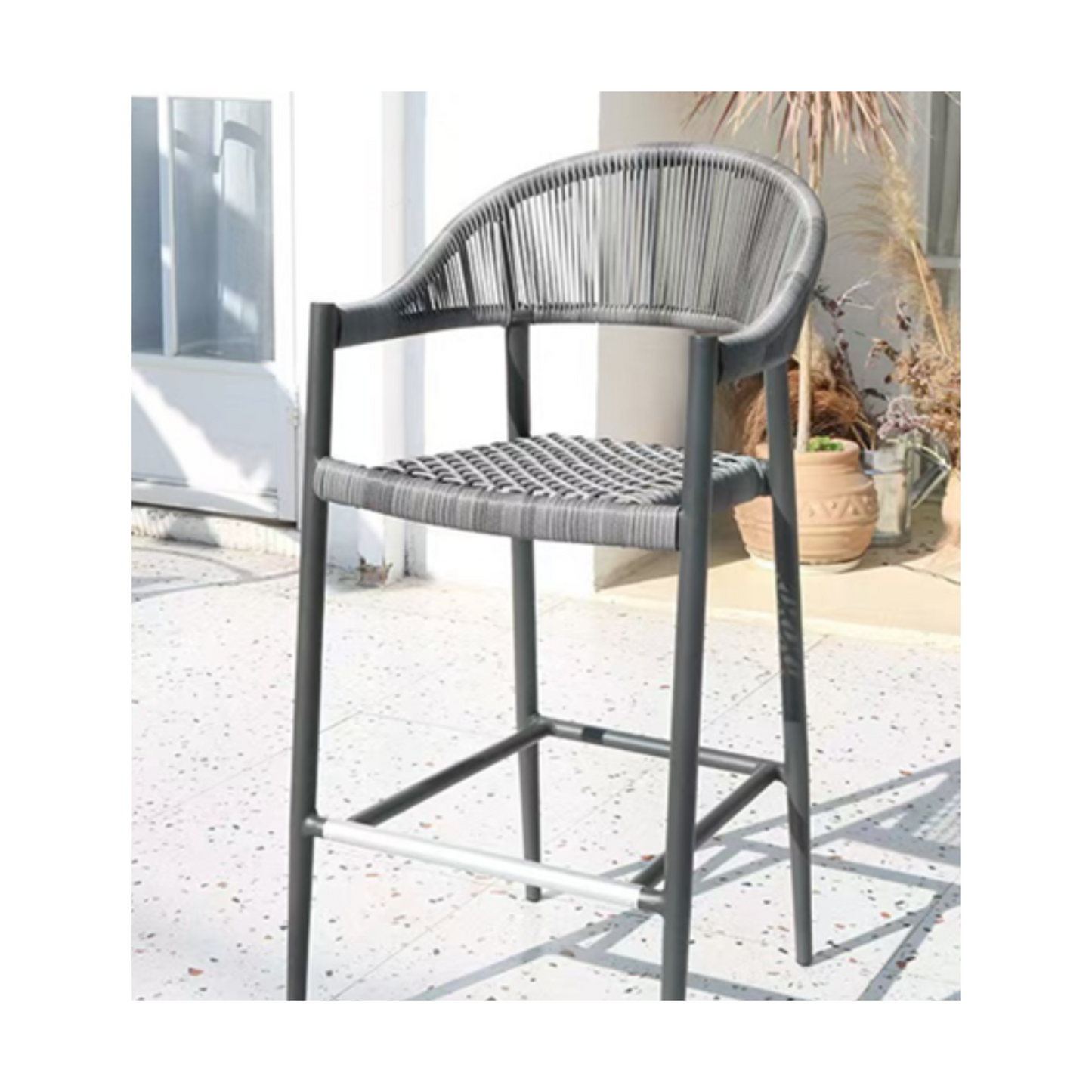 Premium Outdoor Dining Set – (2/4/6) Chairs + 1 Table – Aluminum Alloy & Rattan