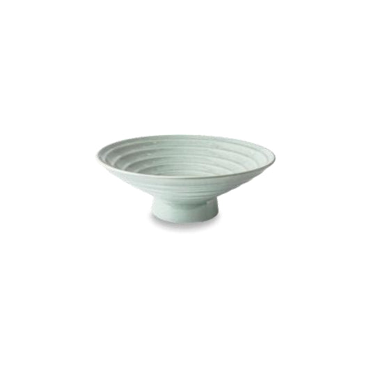 Large Round Patterned High Footed Flared Bowl A24312