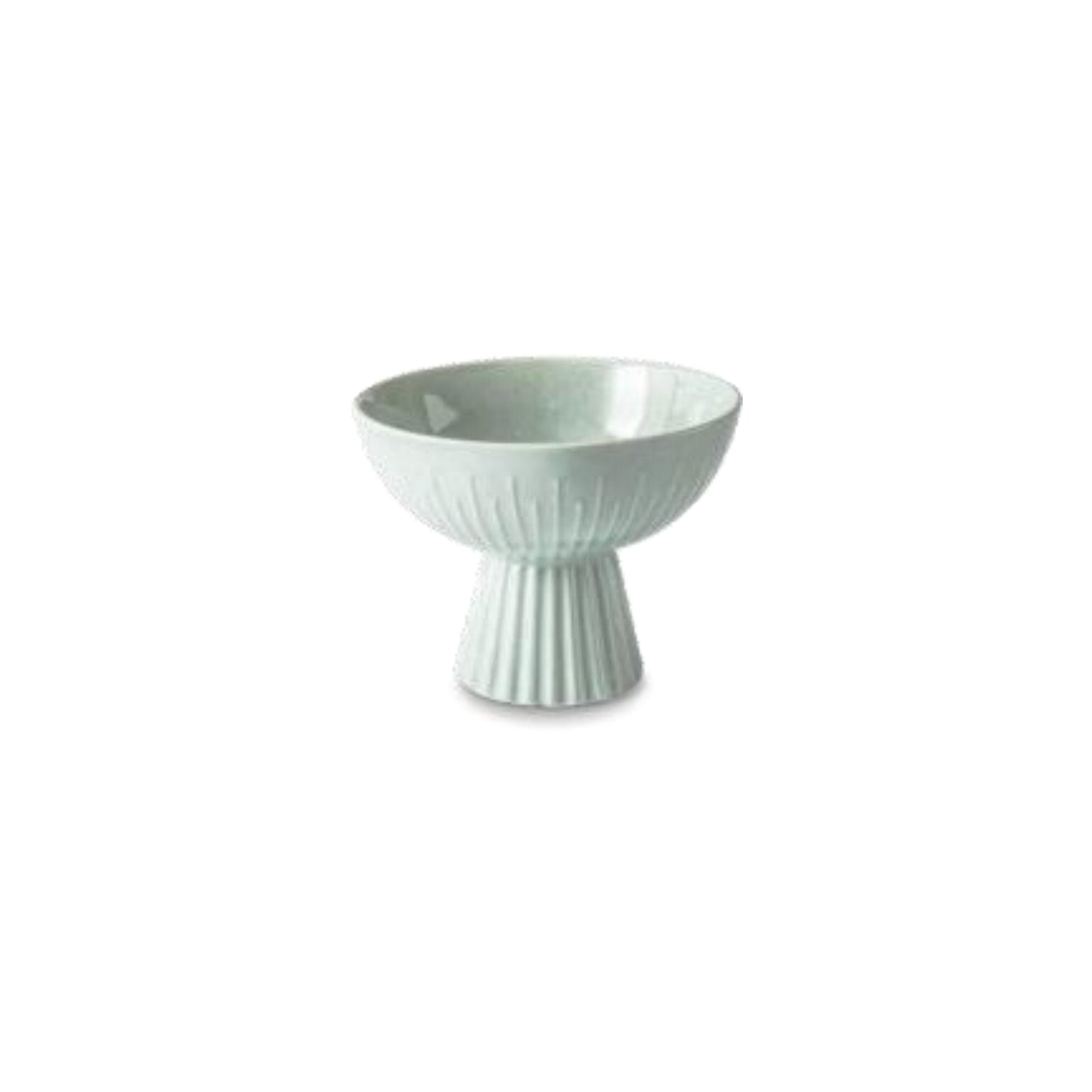 Large Vertical-Ribbed Trapezoid Footed Bowl A21845