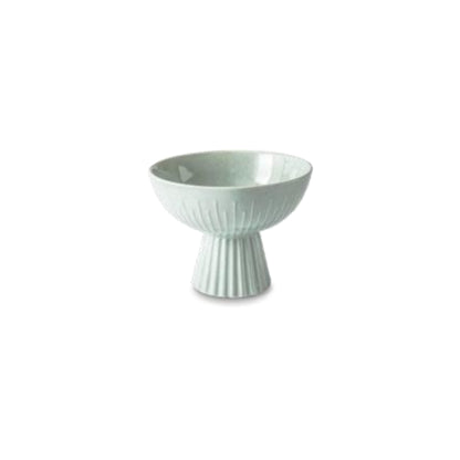 Large Vertical-Ribbed Trapezoid Footed Bowl A21845