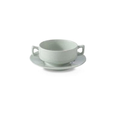 Double-Handle Tapered Foot Round Stew Bowl A13860
