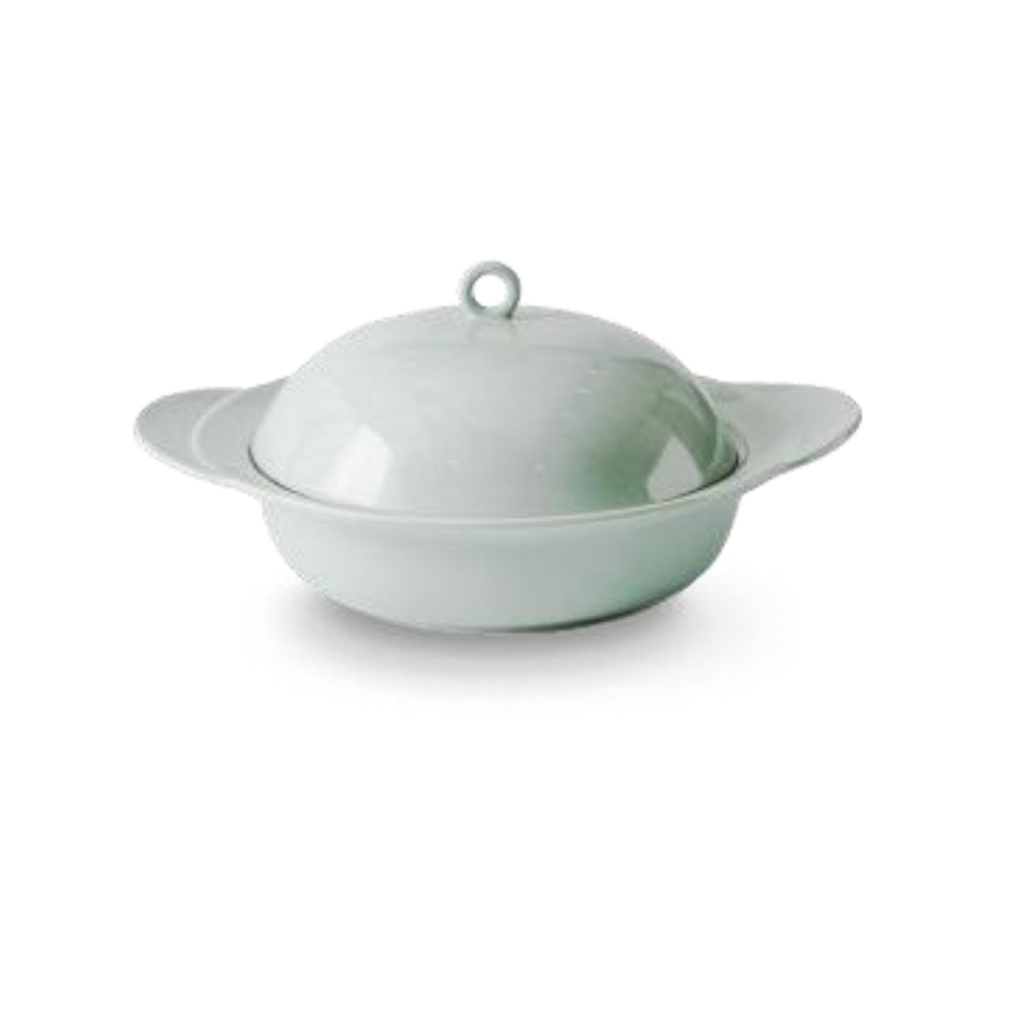 Double-Handle Covered Round Pot A14721
