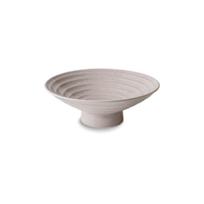 Large Round Patterned High Footed Flared Bowl A24312