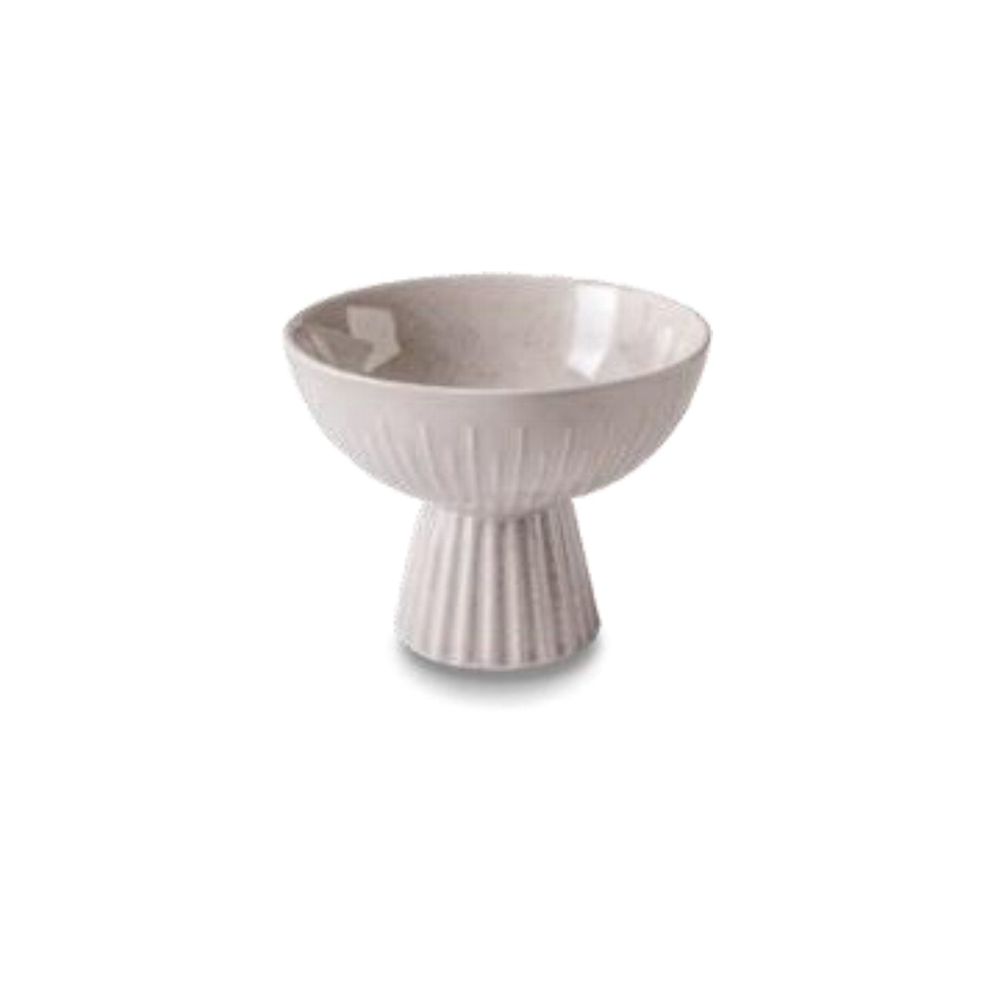 Large Vertical-Ribbed Trapezoid Footed Bowl A21845