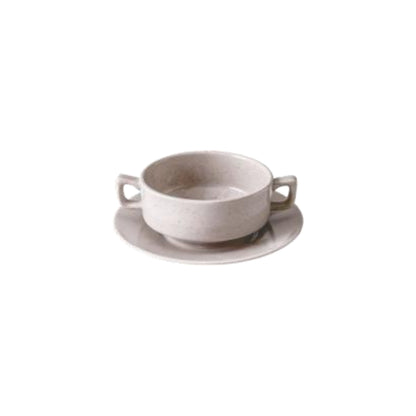 Double-Handle Tapered Foot Round Stew Bowl A13860