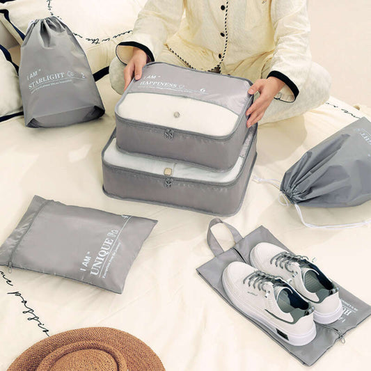 Packing Cube Set RH2235 – Twill Wet and Dry Separation 6-Piece Organizer