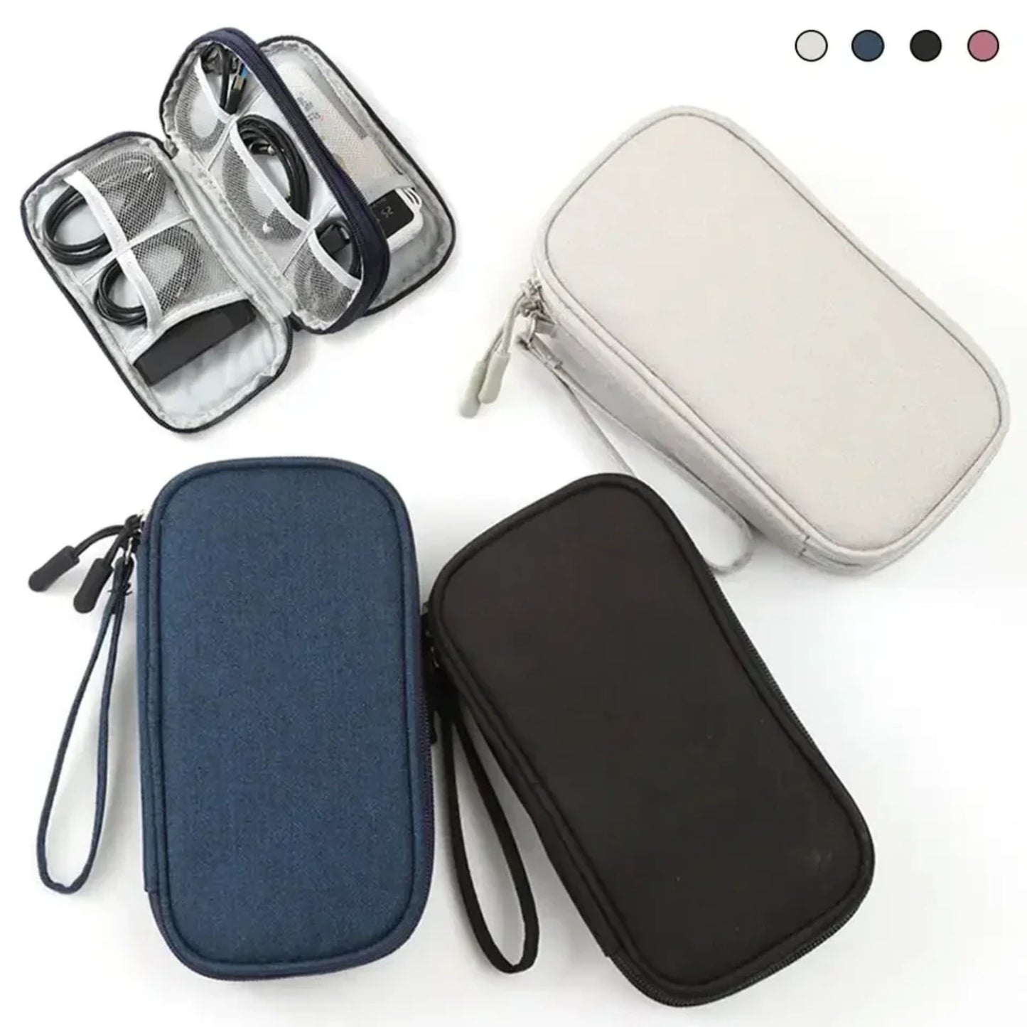 Cable Organizer LJ0002 – Dual-Layer Polyester Tech Pouch