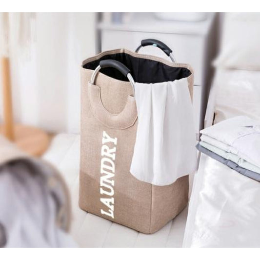 Laundry Bag JY008 – Cotton-Linen EVA Storage Bag with Handle Strap