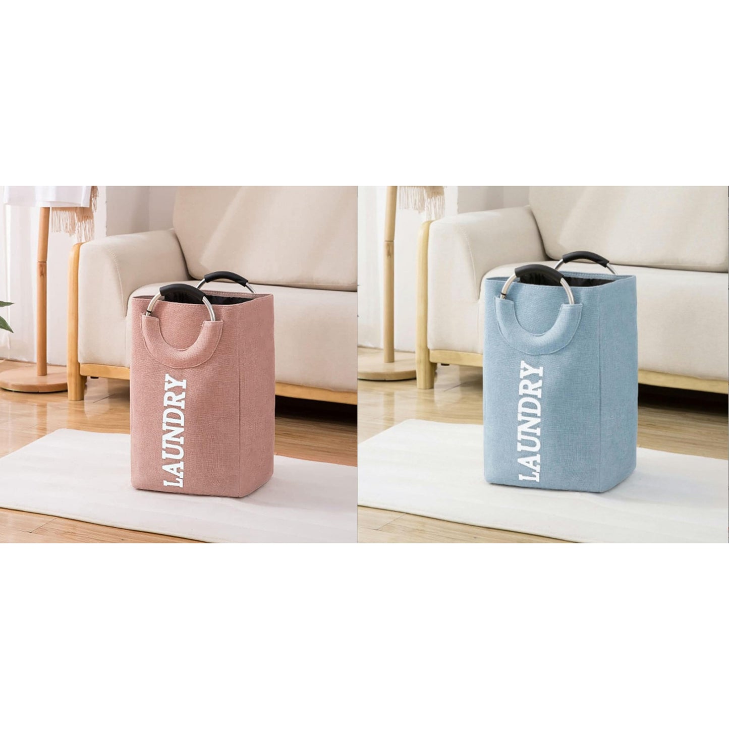 Laundry Bag JY008 – Cotton-Linen EVA Storage Bag with Handle Strap