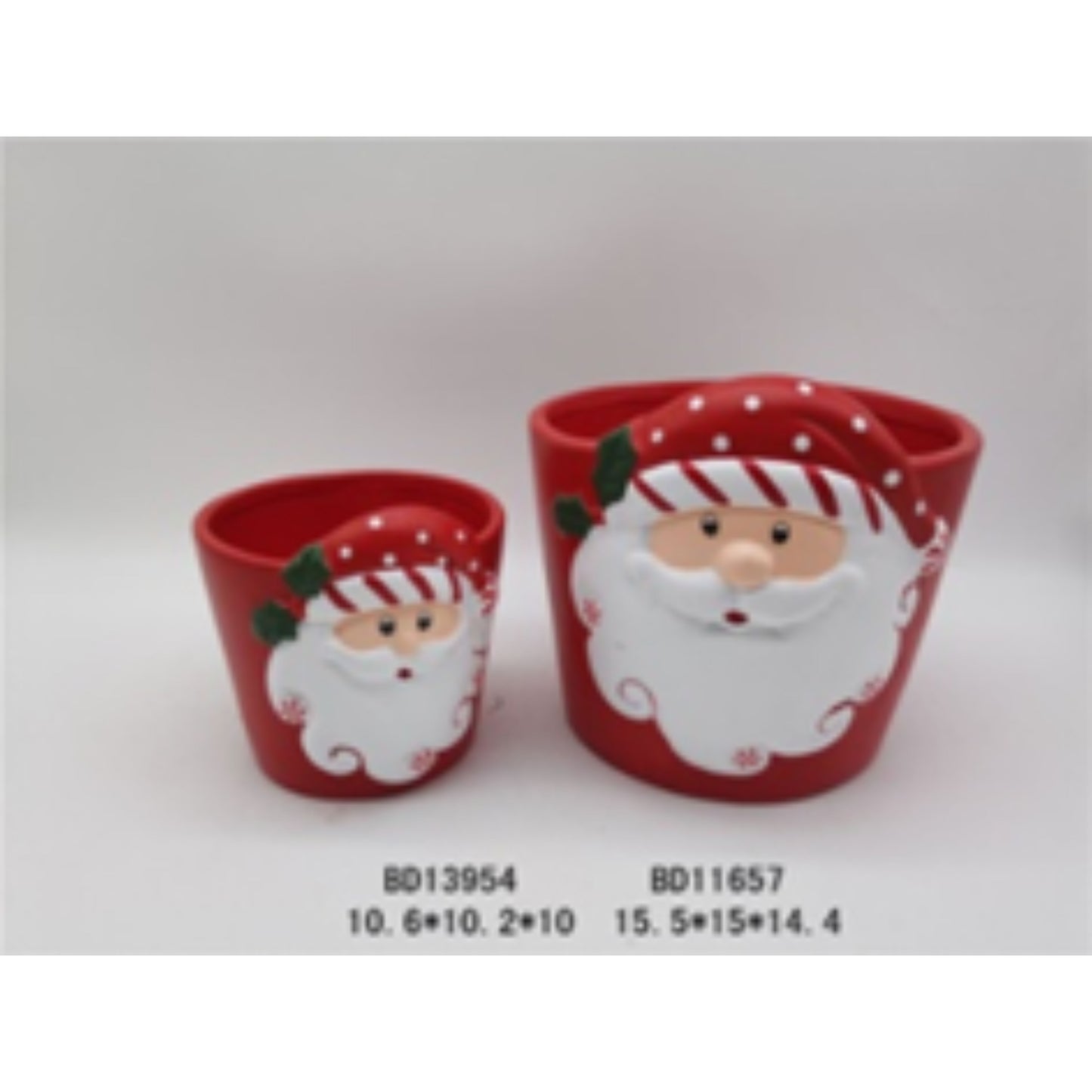 Holiday Ceramic Terracotta Flower Pot Duo
