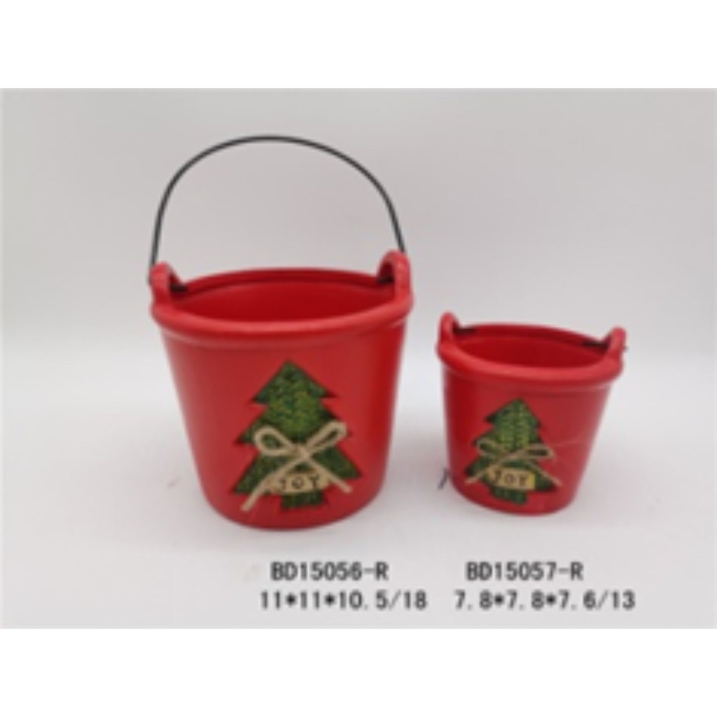 Terracotta Christmas Ceramic Pot Duo